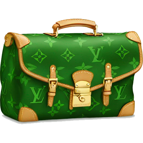 Louis Vuitton bag green emoji