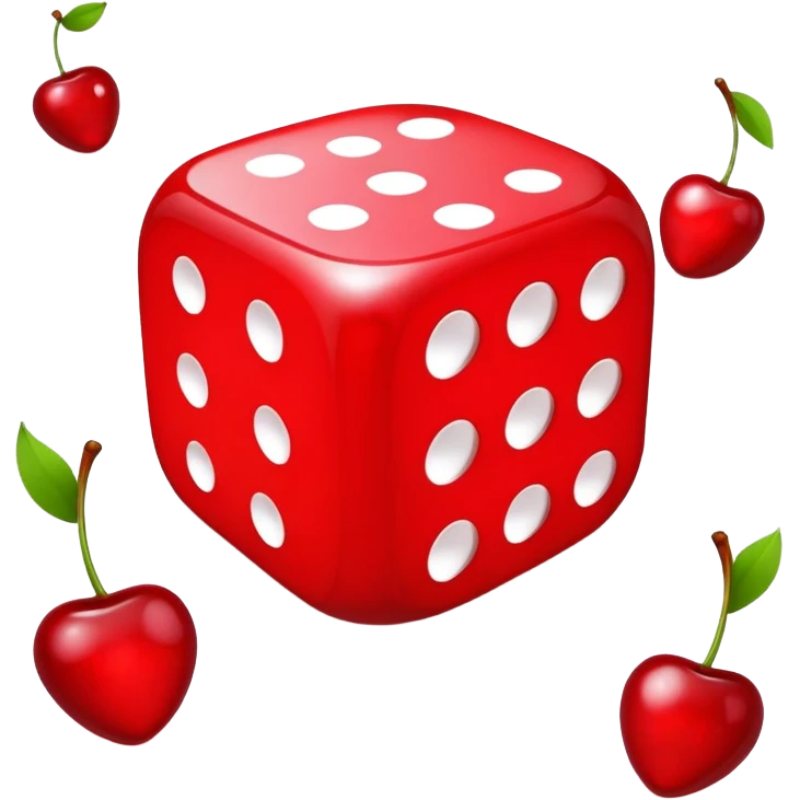 Dice and cherries emoji