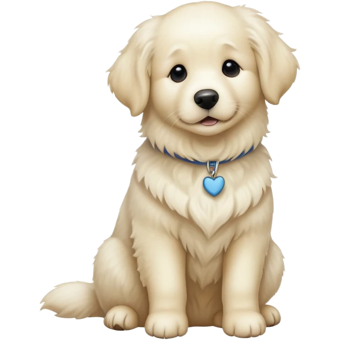 White   retriever  sitting emoji
