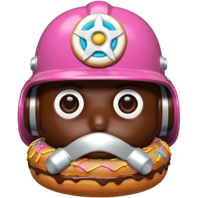 Donut with trooper ha emoji