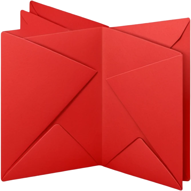 red greeting card emoji