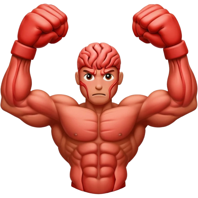 un cerveau qui fait de la musculation  emoji
