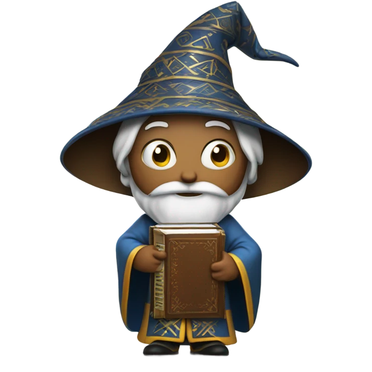 (wizard) holding  (hard disk) emoji