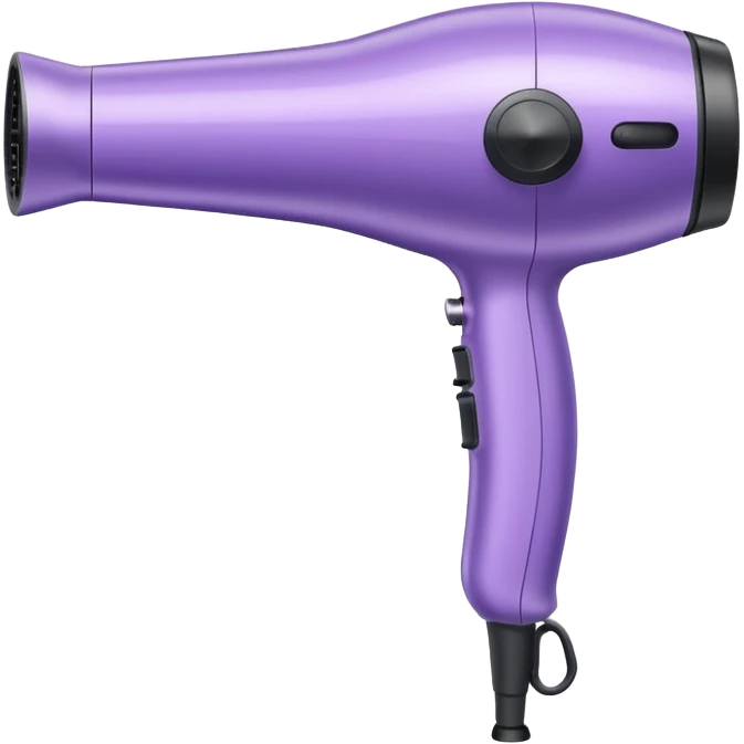 light violet elegant blow dryer emoji