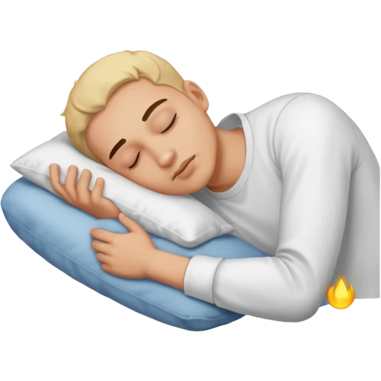 white shirt guy sleeping emoji
