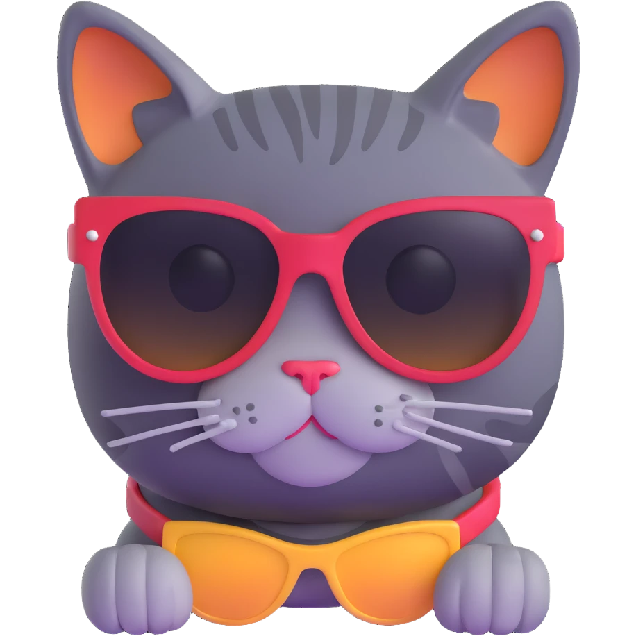cat wearing sunglasses emoji