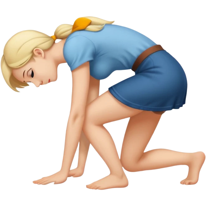 Girl bending over emoji