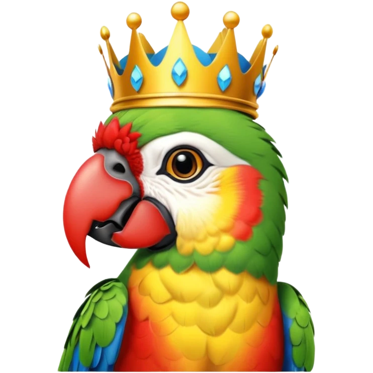 parrot with crown  emoji
