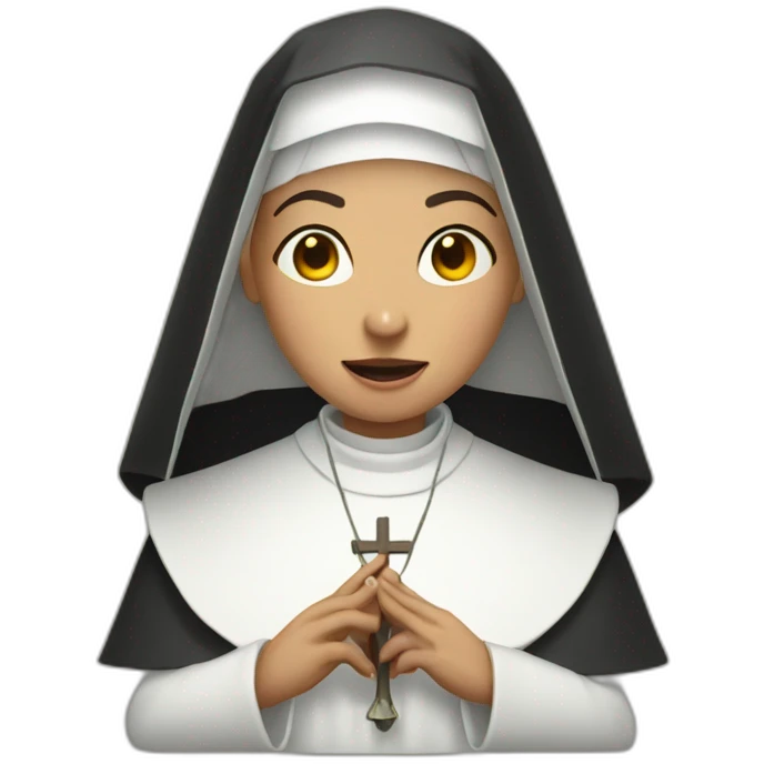 Nun-conjuring emoji