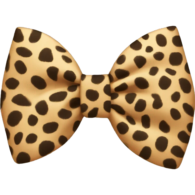 cheetah print bow emoji