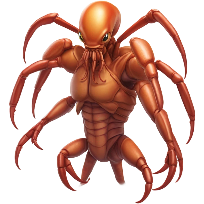a alien male humman hybrid lobster alien military emoji