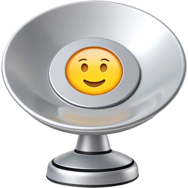 radar dish with emoji icons appearing as detected objects emoji