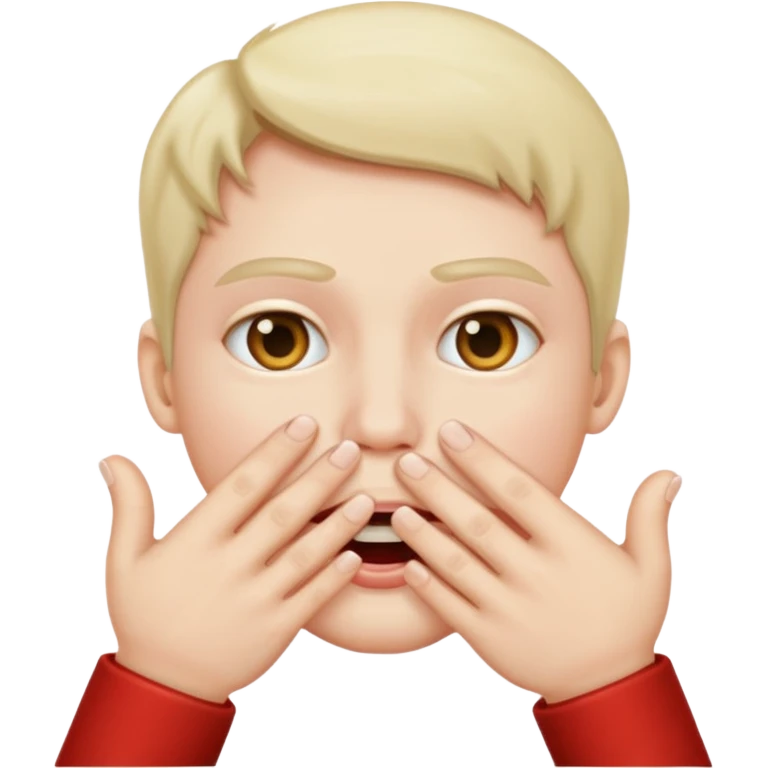 hands in mouth emoji