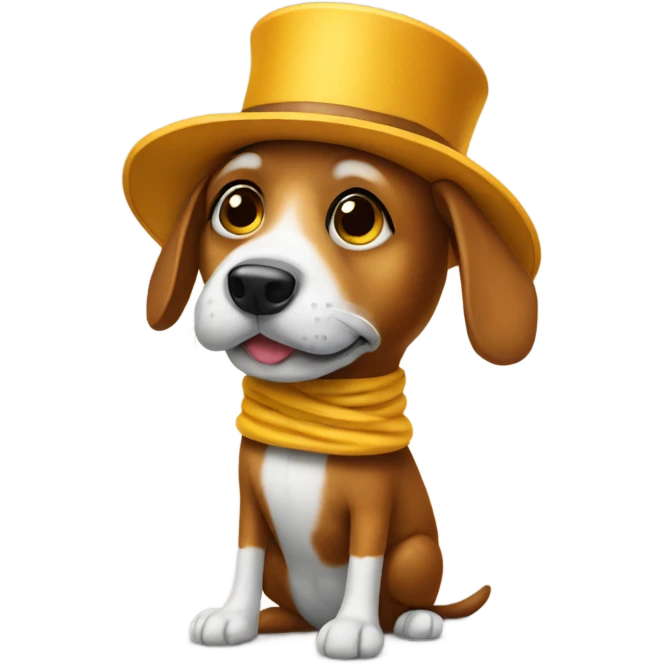 Dog dressed as mister peanut emoji