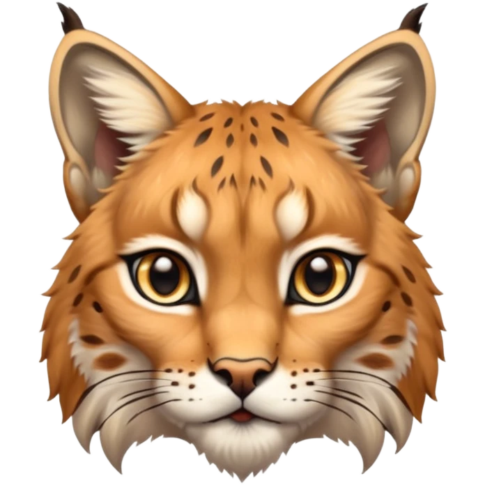A high-resolution photo-realistic digital illustration of a majestic young lynx, chest upward A high-resolution, photo-realistic digital illustration of a majestic young Eurasian lynx, shown from the chest upward.  emoji