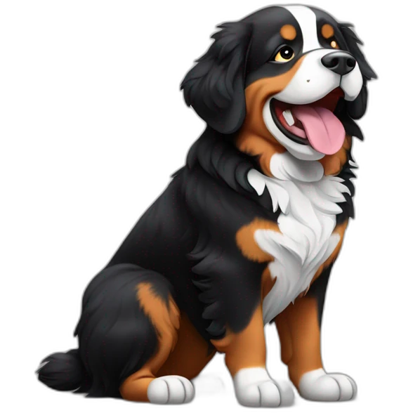 bernese mountain dog playng music emoji
