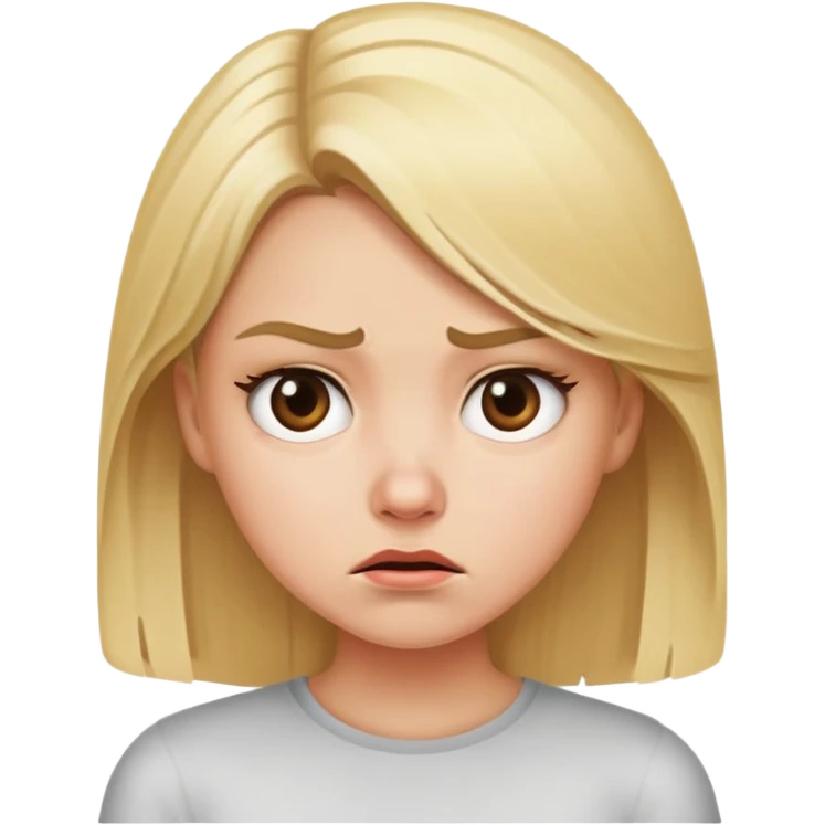 Annoyed blonde girl  emoji