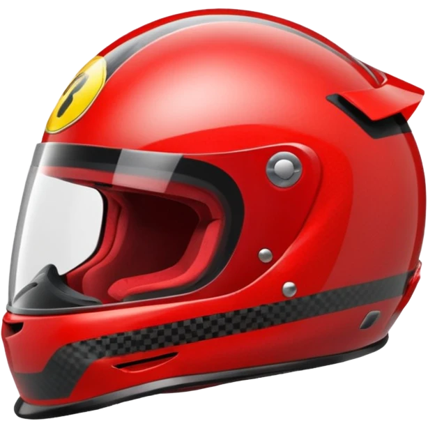 Formula racer helmet red emoji