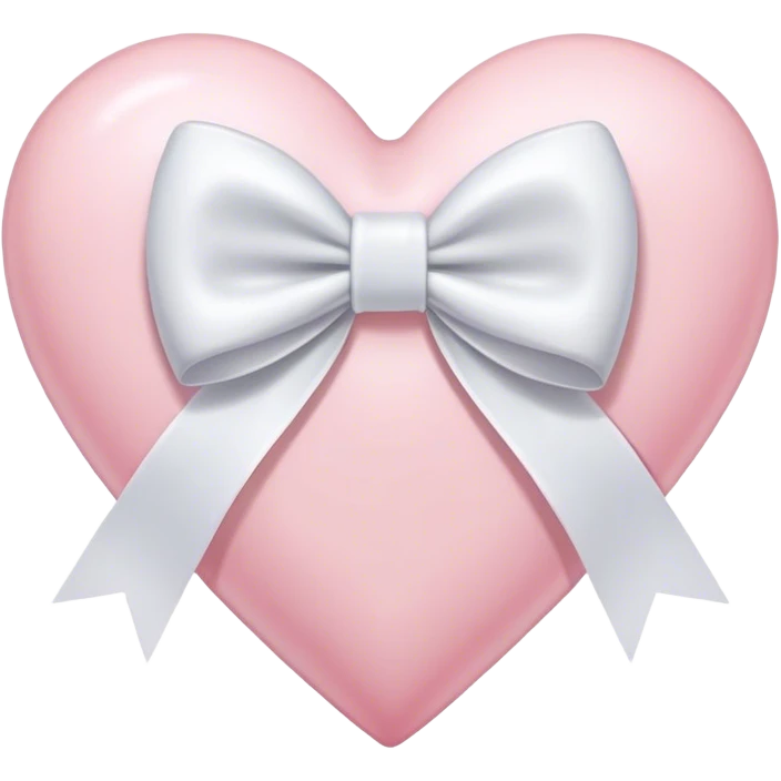 light pink heart with bow emoji