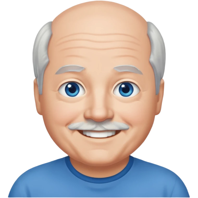 Kyle Gass with blue eyes, grey hair emoji