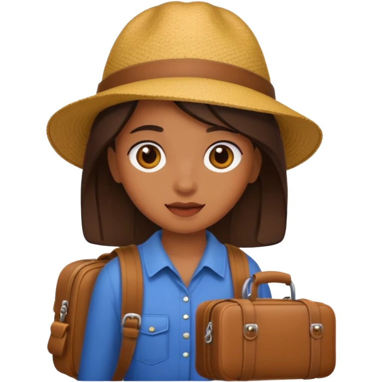 brown girl traveling emoji