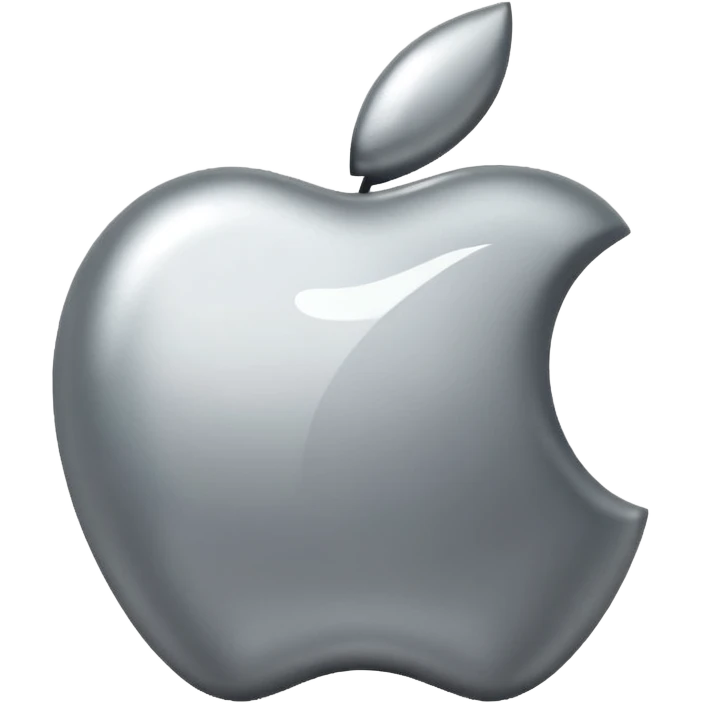 silver apple logo emoji