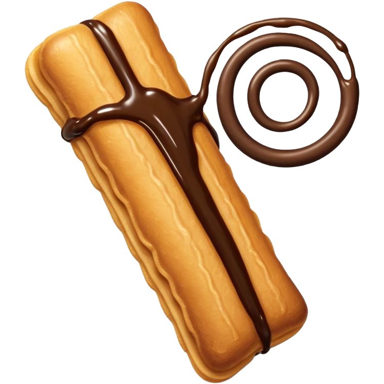 Churro with chocolate  emoji
