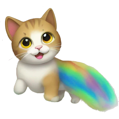 Rainbow cat emoji