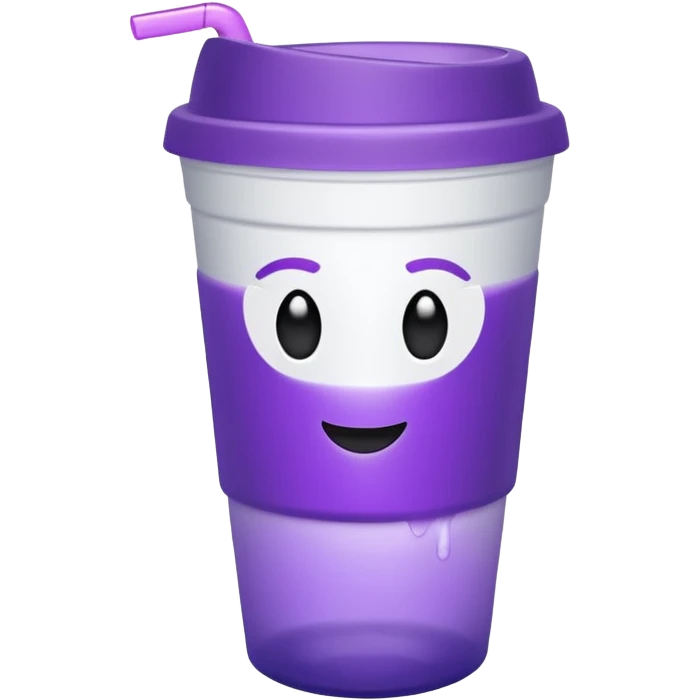 ios styrofoam cup with purple liquid inside no straw emoji