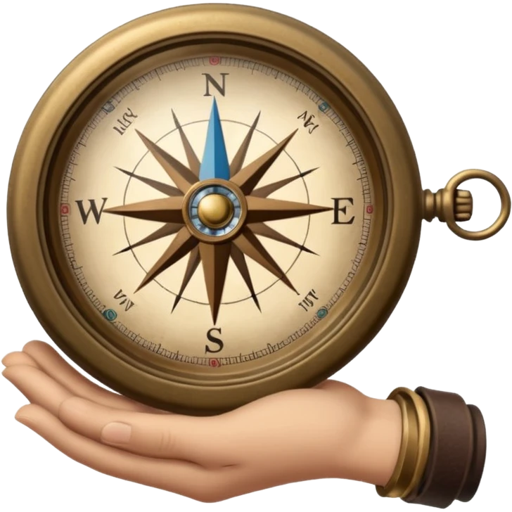 compass in a hand emoji
