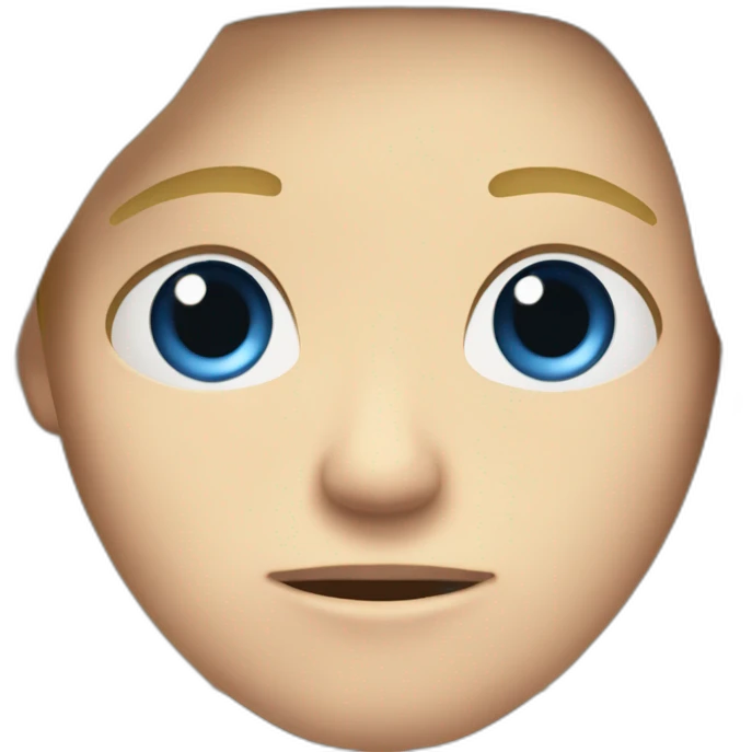 blue-eyed male frowning teenager long straight blond hair emoji