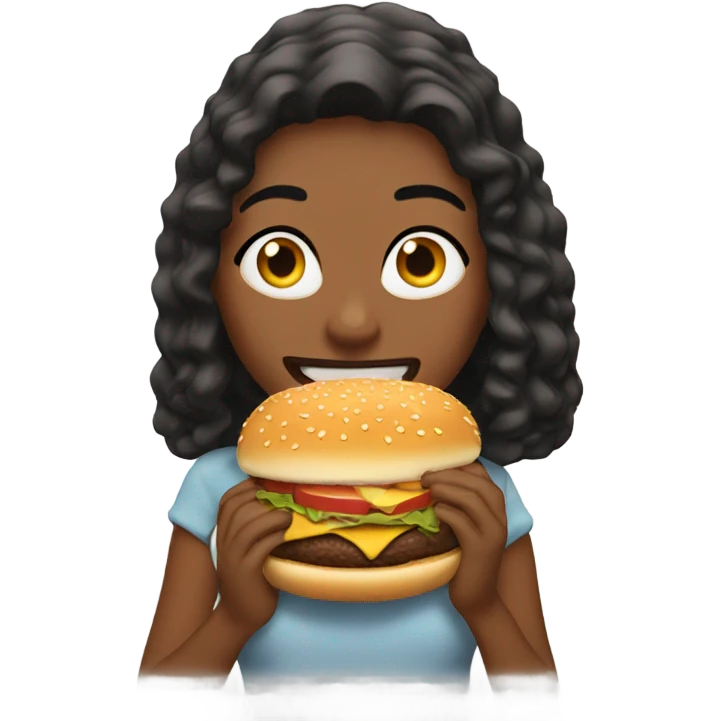 LIZZY eating a burger emoji