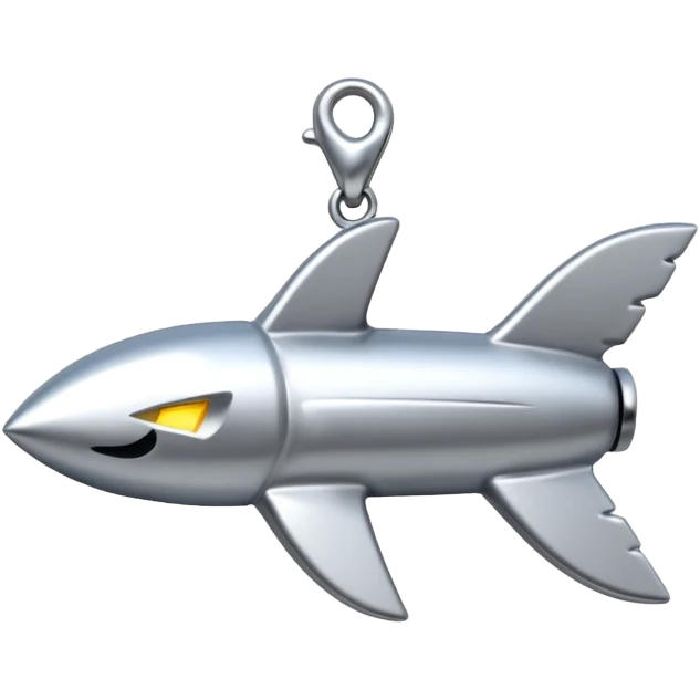 silver thunder shape charm emoji