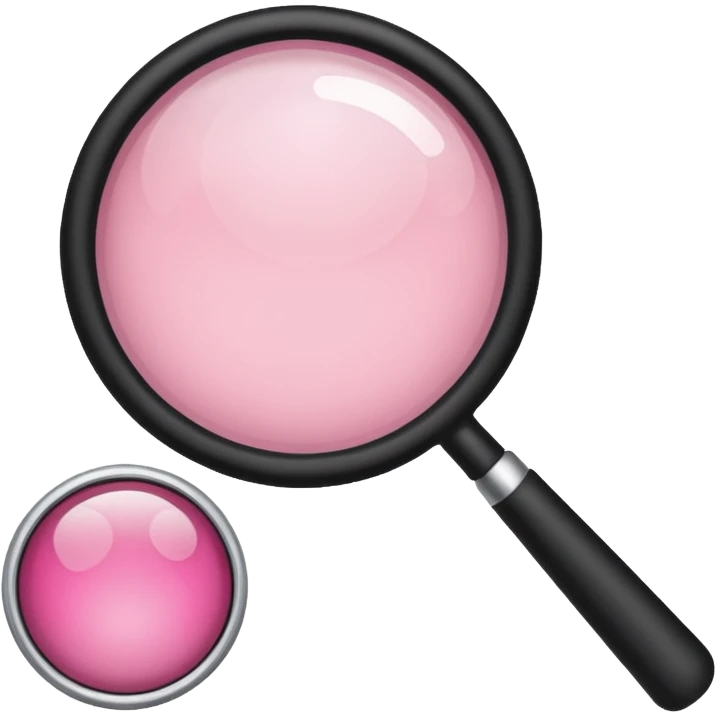 mix light pink dark pink and white girly internet with a magnifying glass emoji