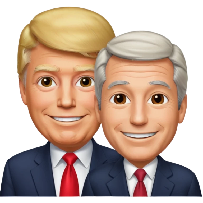 Donald Trump and Jeffrey Epstein joking around emoji