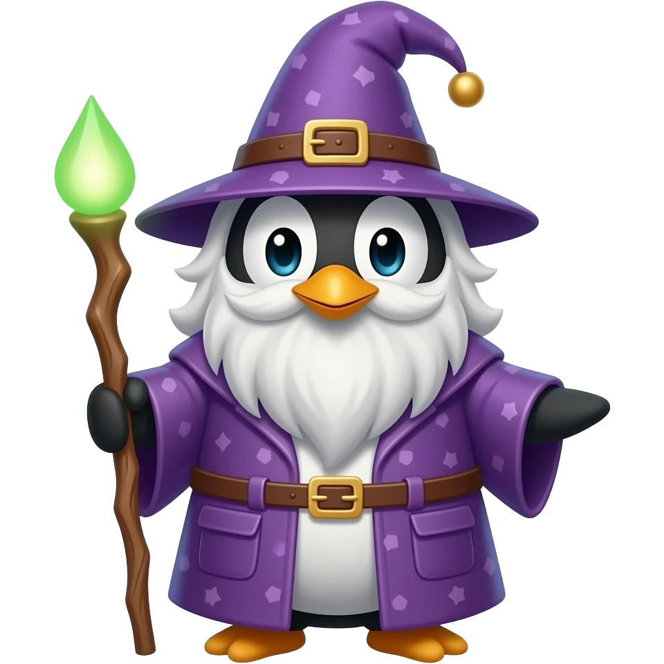 Penguin Wizard emoji