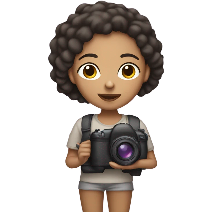 lightskin girl holding camera emoji