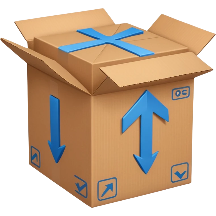 package box with arrows circling around it emoji