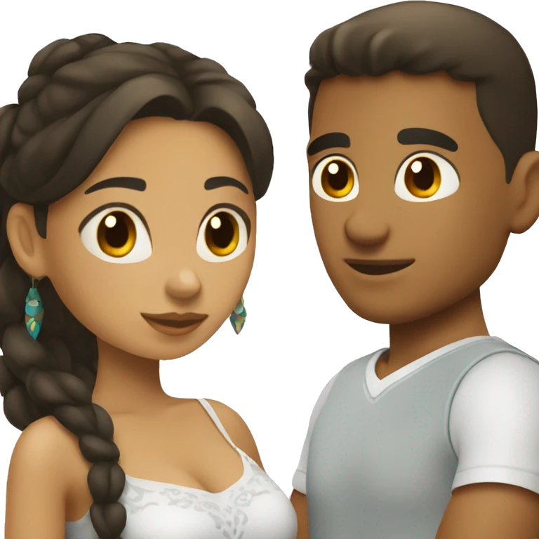Mexican girl with Dominican boyfriend emoji