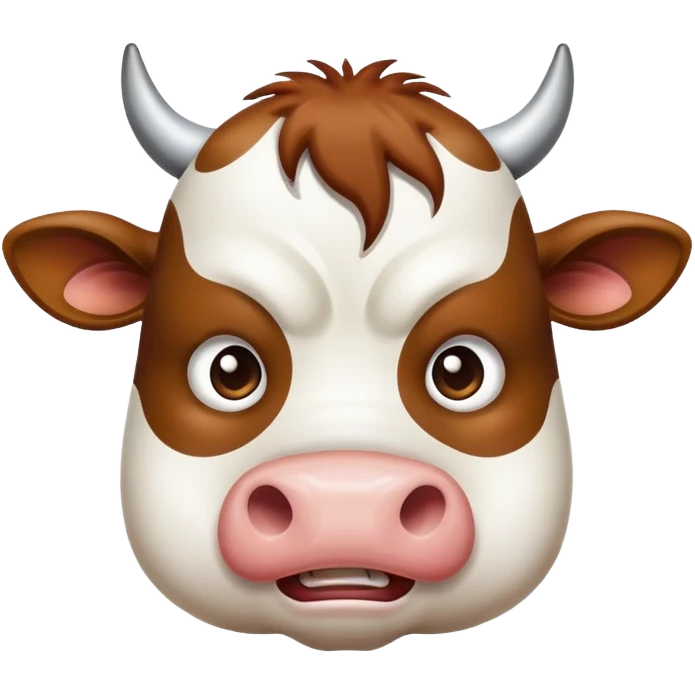 😡 make this emoji but a cow emoji