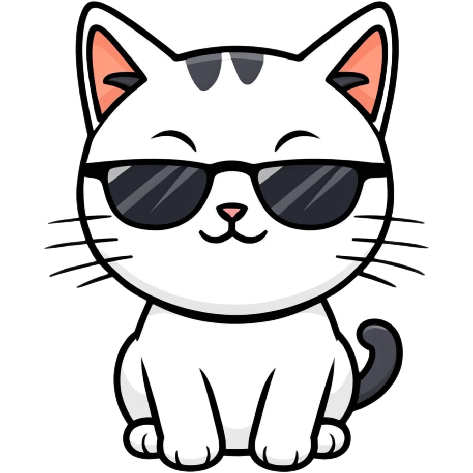 Cat with sunglasses emoji
