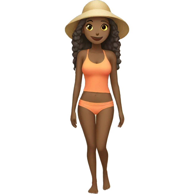 Woman beach  emoji