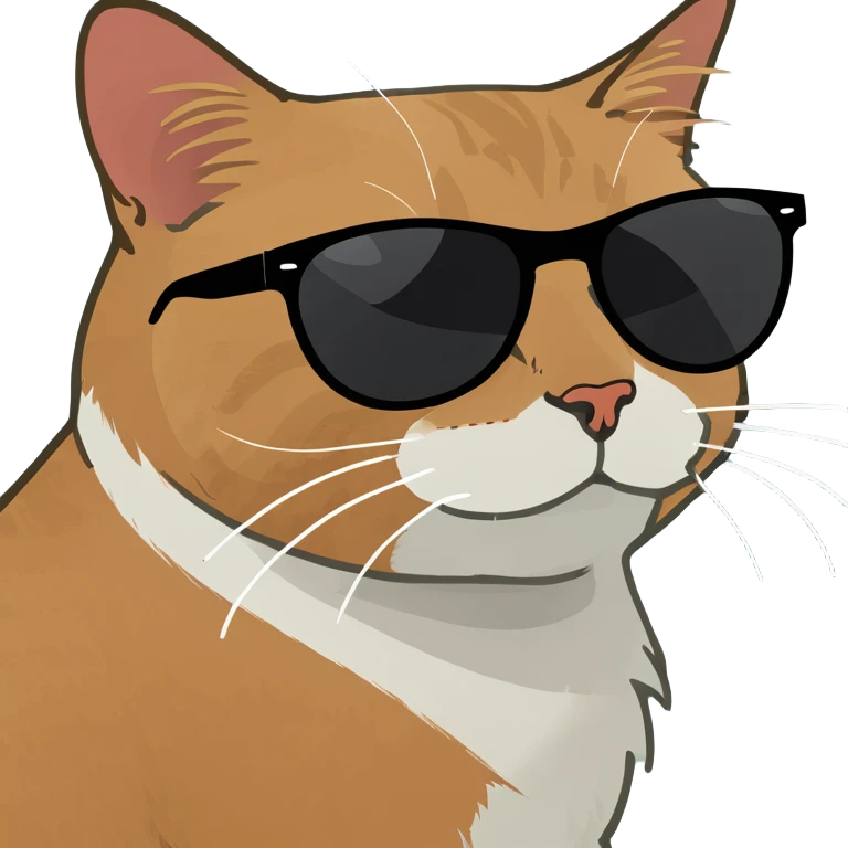 Cat with sunglasses emoji