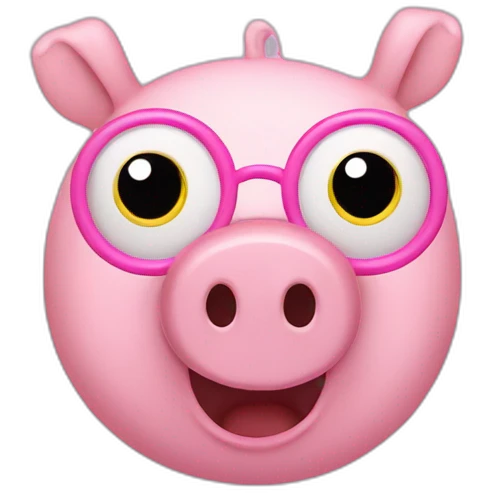 Peppa pig with 4 eyes emoji