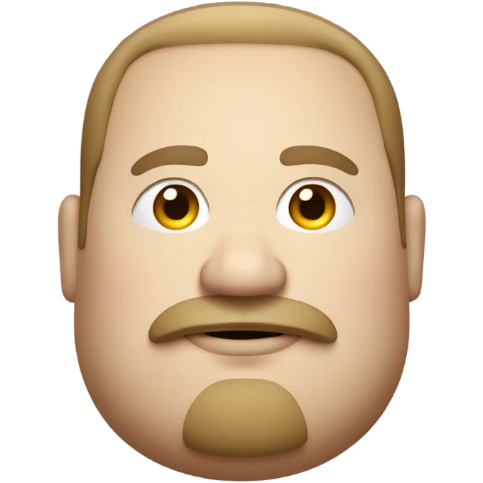 Fat white guy with gotee and mustache  emoji