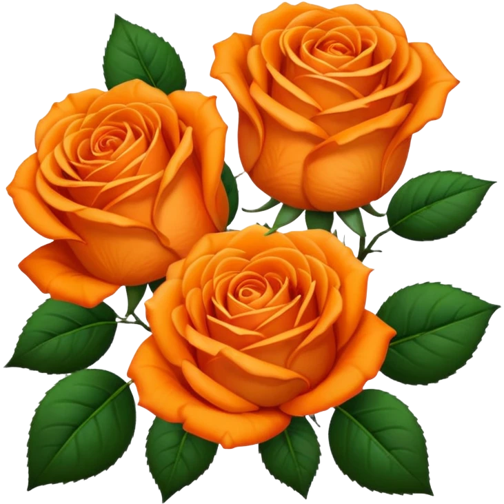 orange roses emoji