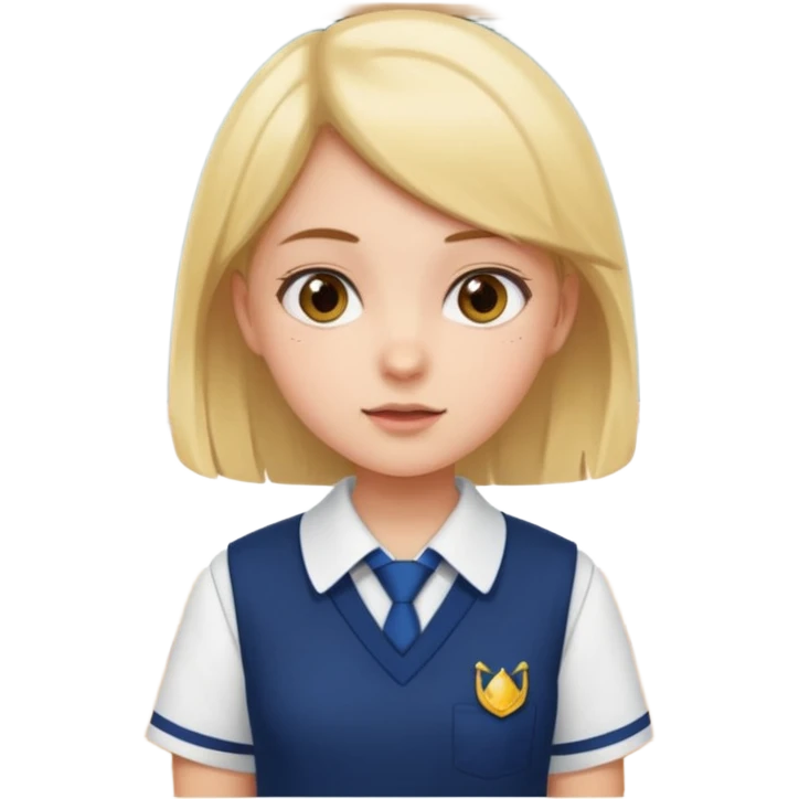 Создай эмодзи девочка просит списать работу в школе emoji