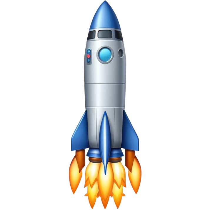 space rocket with stars emoji