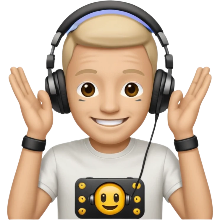 kulaklık takan bir dj emoji