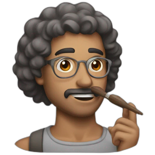 artist with palett emoji